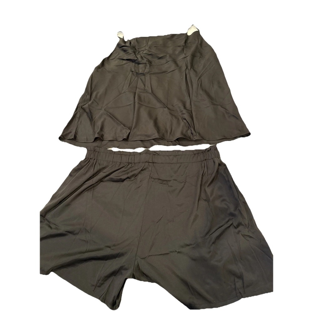 NEW WOMENS Sleepwear black blouse and short set XXL BTFBM